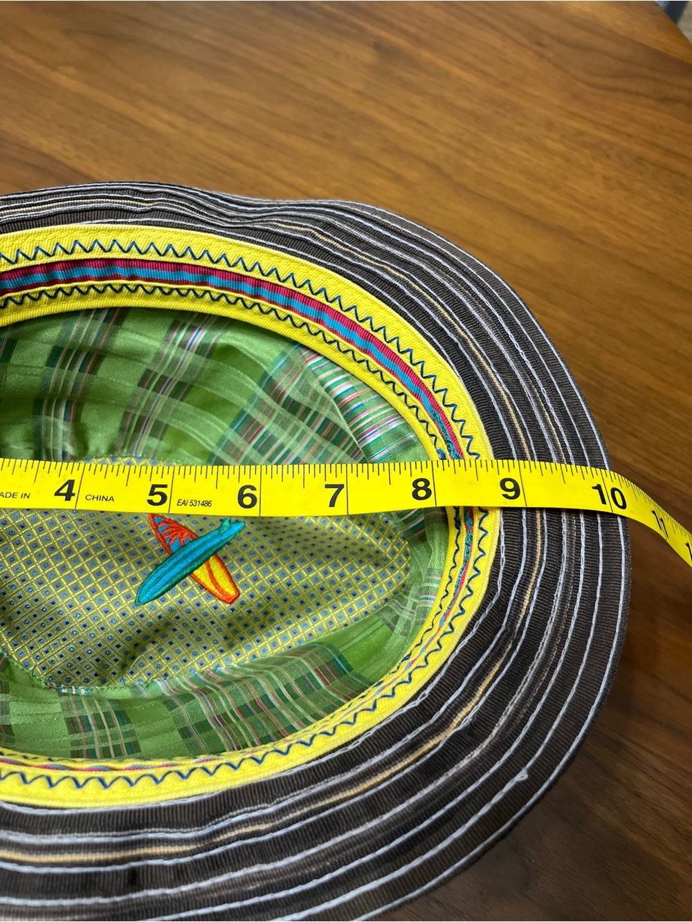 Robert Graham Brown Striped Fedora with Multicolor Band - Picture 6 of 8